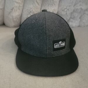 Gray and Black Cap